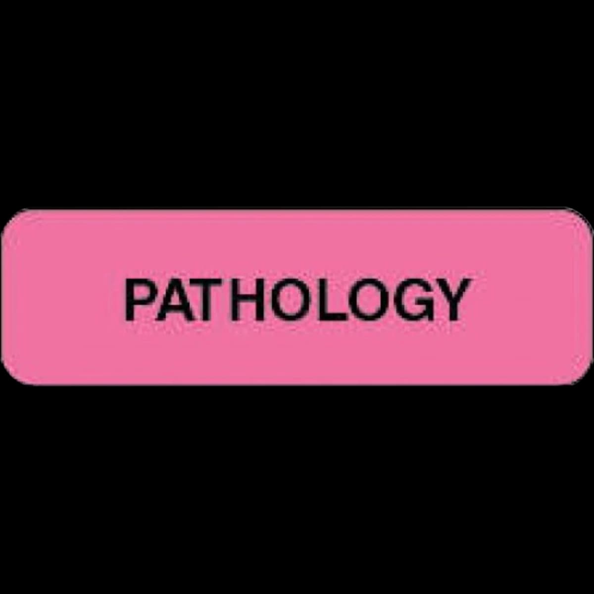 Label Lab Pathology Labels, Fluorescent Pink, 1-1/4" x 3/8", Permanent Adhesive, Paper, 1000/Roll - Label Lab "Pathology" - Image 1