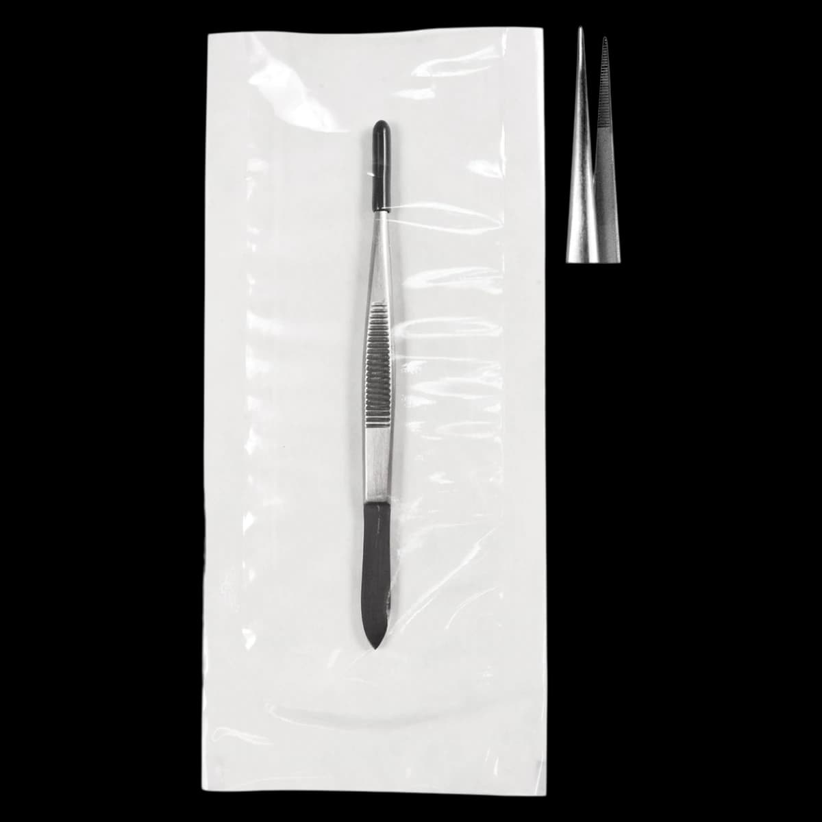 Sklar Econo Splinter Forcep, Straight, 3-1/2", Stainless Steel, Sterile, Single - Forcep Splinter Strl Disp - Image 1