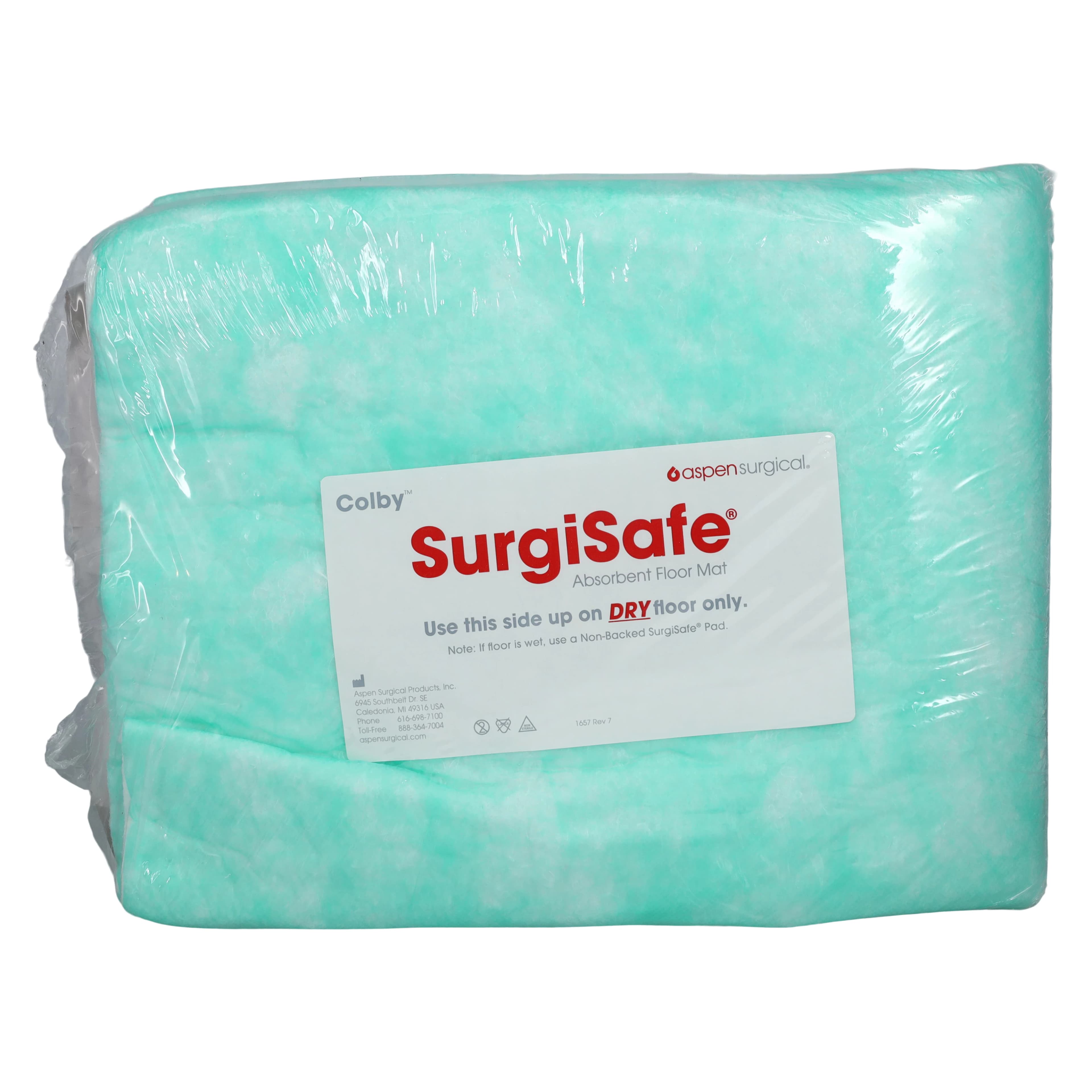 Aspen Surgical SurgiSafe Absorbent Floor Mat, 28" x 72", Green - Mat Floor Surgisafe Absrbnt - Image 1