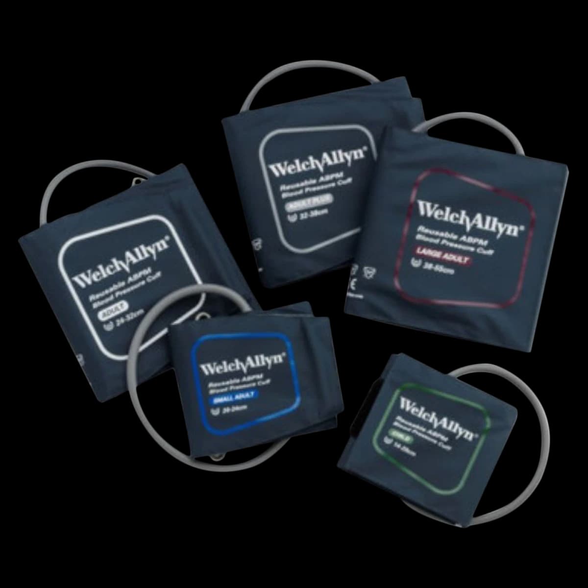 Welch Allyn ABPM 7100 Blood Pressure Cuff, Size 11, Navy Blue, Latex-Free - Cuff Bld Prss f/ABPM 7100 Moni - Image 1