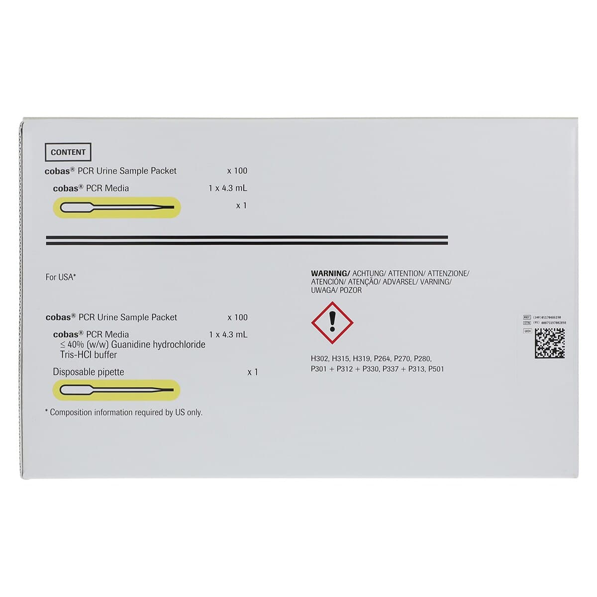 Roche Diagnostics cobas Urine Sample Kit, Disposable PCR Transport Media, 100/Package thumbnail 5