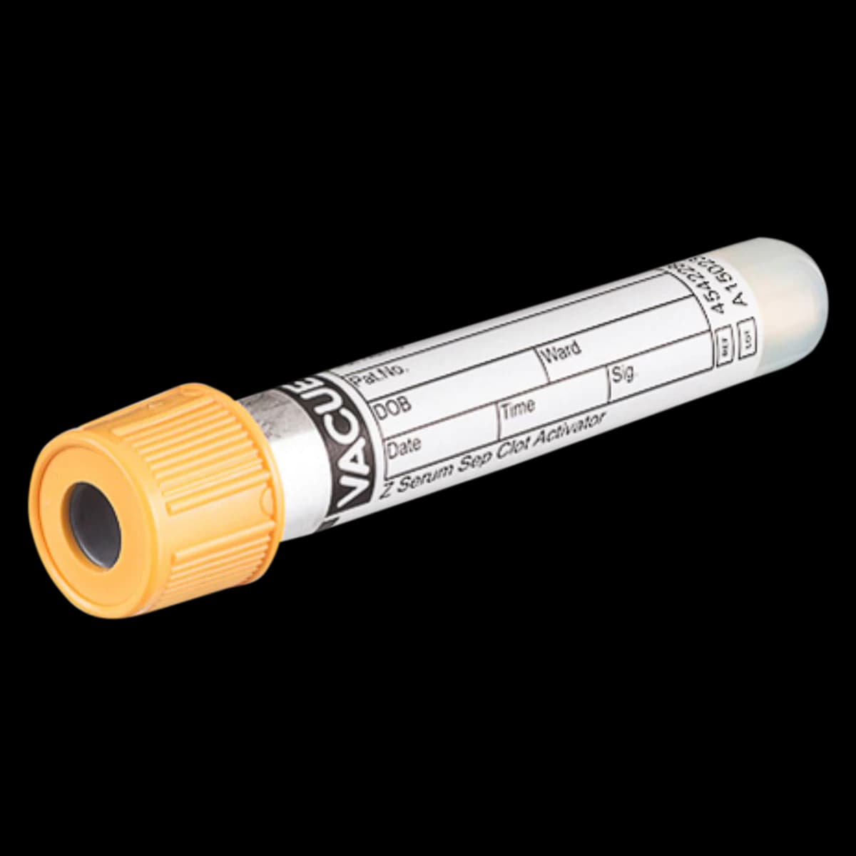 Greiner Bio-One Vacuette Venous Blood Collection Tube, Gold/Gold, 3.5 mL, Clot Activator, Non-Ridged, 50/Package - Tube Vacuette Clot Actvtr Gold - Image 1