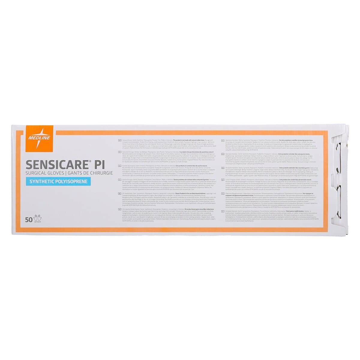 SensiCare PI Polyisoprene Surgical Gloves, Sterile, Powder-Free, Fitted Size 7.5, Cream, 50 Pairs/Box, 200 Pairs/Case thumbnail 5