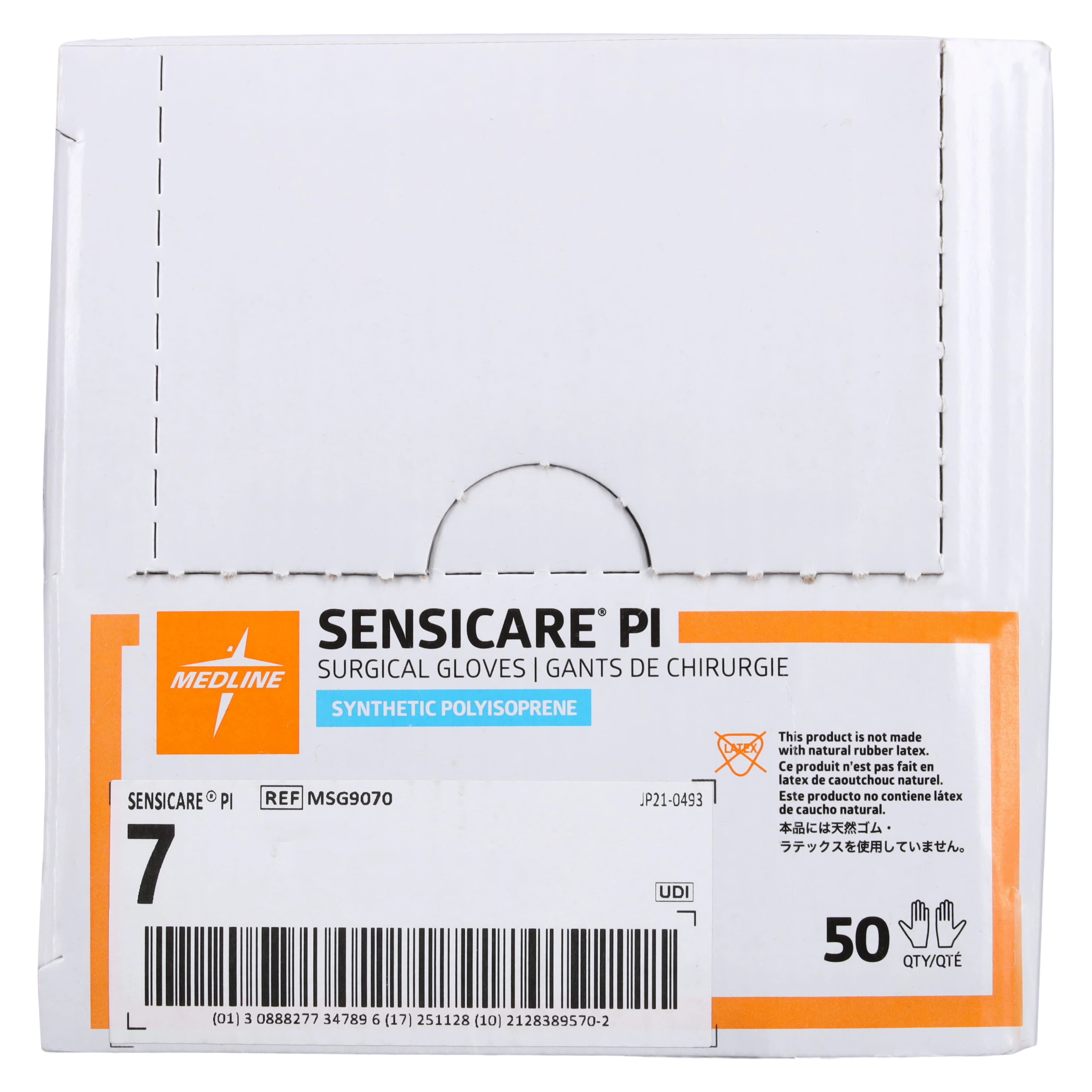 Medline SensiCare Polyisoprene Surgical Gloves, Size 7, Cream, Latex-Free, Powder-Free thumbnail 5