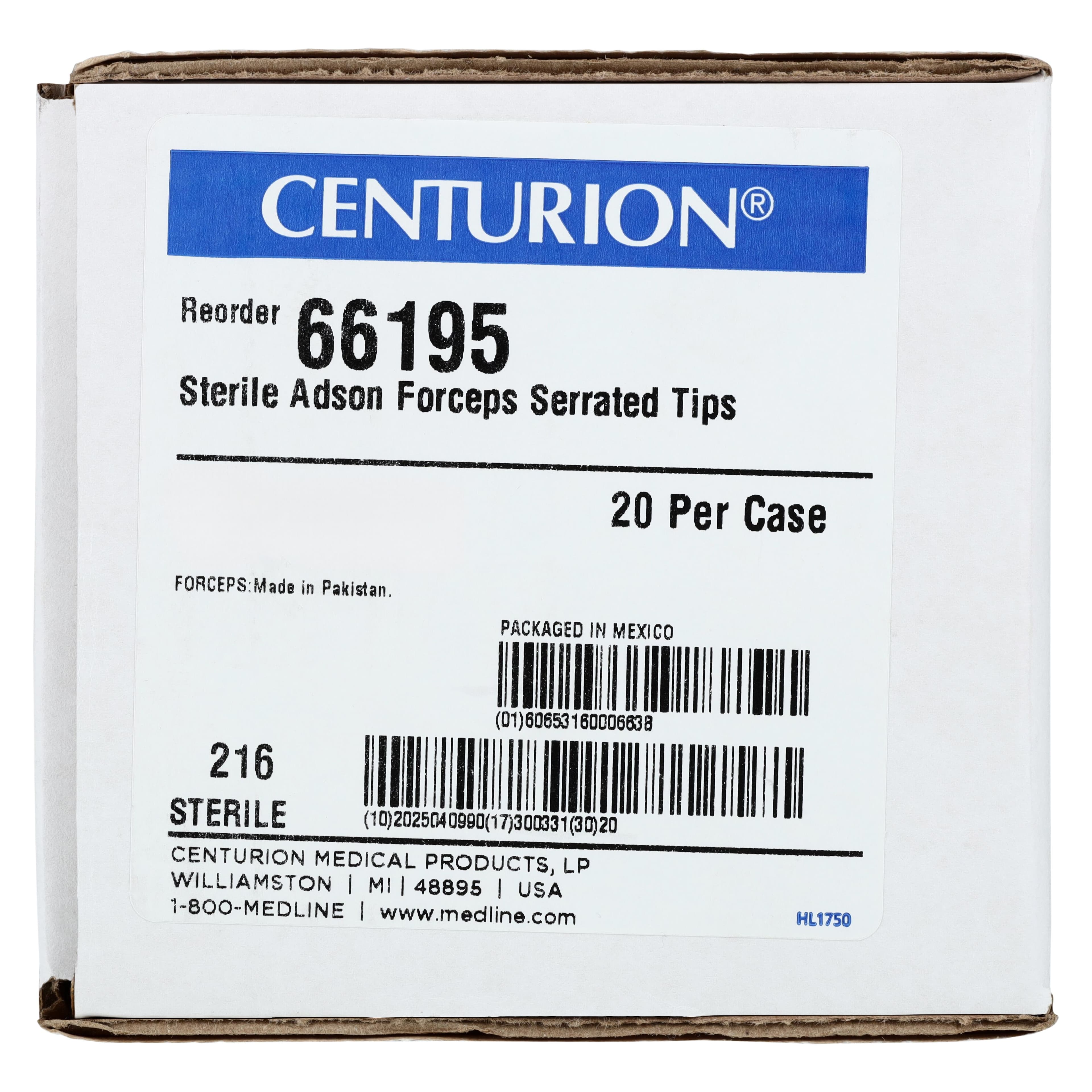Adson Tissue Forceps, Serrated, Straight, 4.75", Stainless Steel, Sterile, 20/Case thumbnail 5