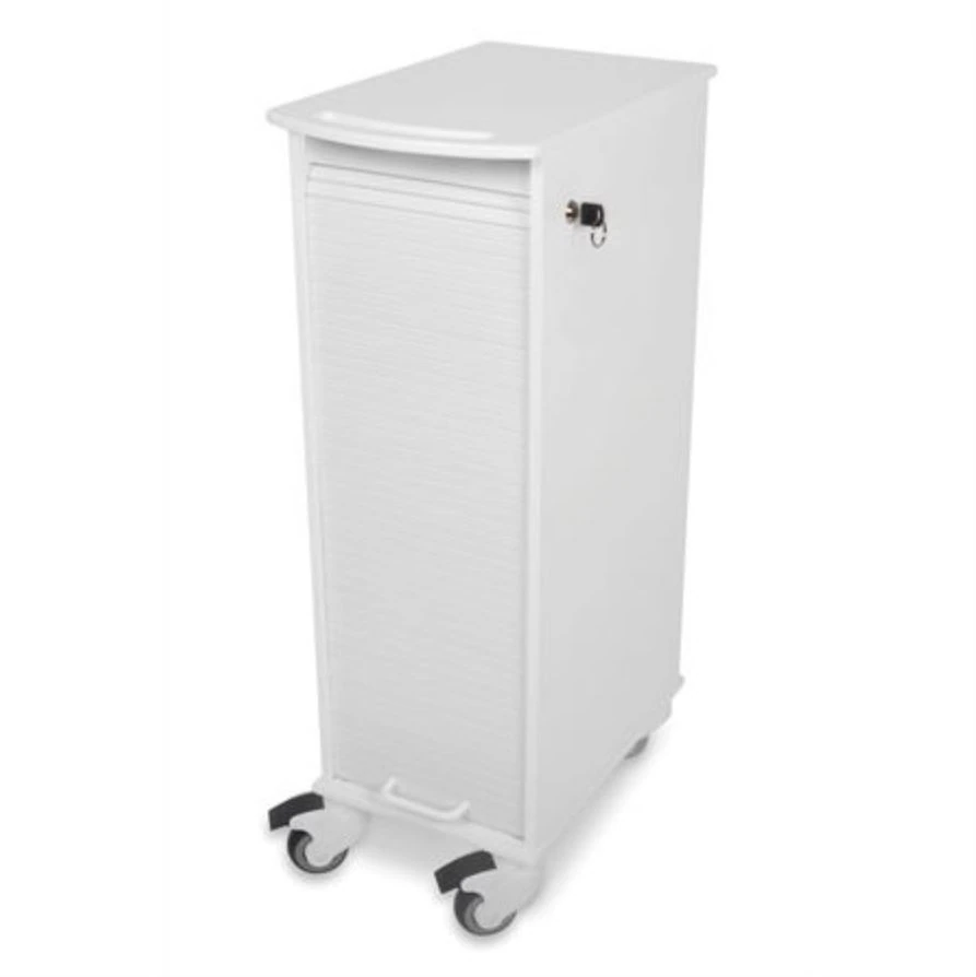 Marketlab Lockable Storage Cart with 6 Drawers and Roll Top Door, 19x36x12" - Cart Storage Lockable 6 Drwrs - Image 1
