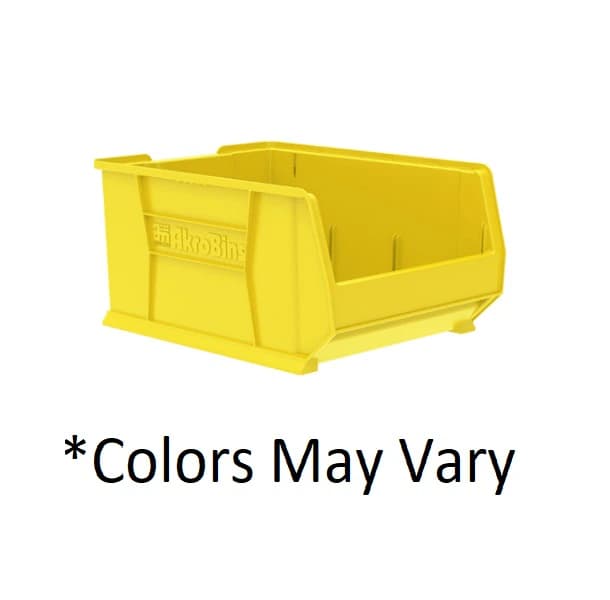 Akro-Mils Super-Size AkroBins Storage Bin, Yellow Plastic with Label Holder, 23-7/8 x 18-1/4 x 12 in, Each - Bin Super Size 24x18x12 - Image 1