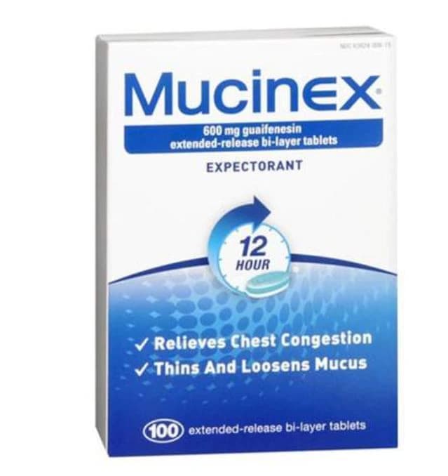 Mucinex Extended Release Tablets 600mg, 12 Hour, 100/Package - Mucinex Tablets 12Hr - Image 1