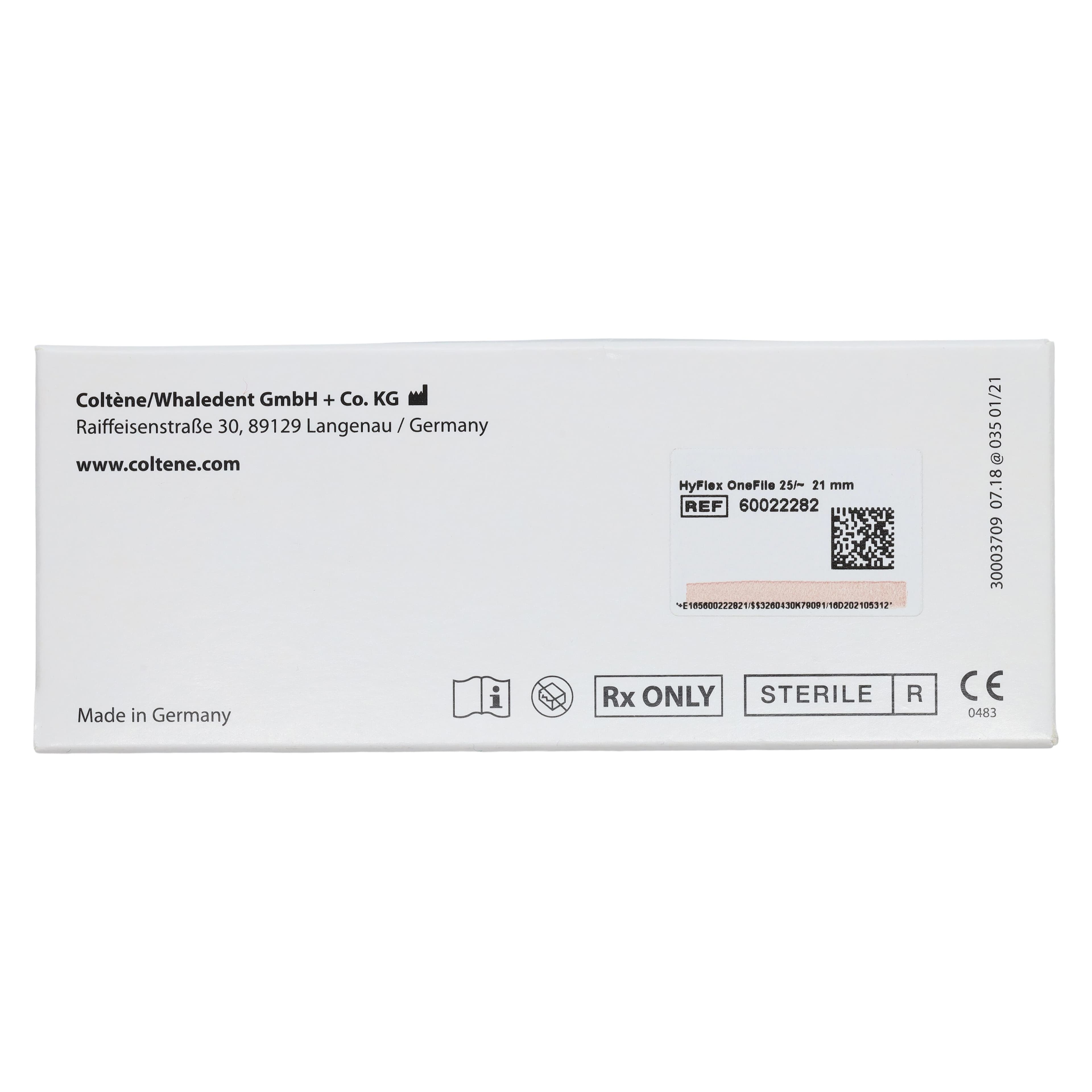 HyFlex EDM OneFile Rotary File, NiTi, Variable Taper, Size 25, 21mm, 3/Pkg thumbnail 7
