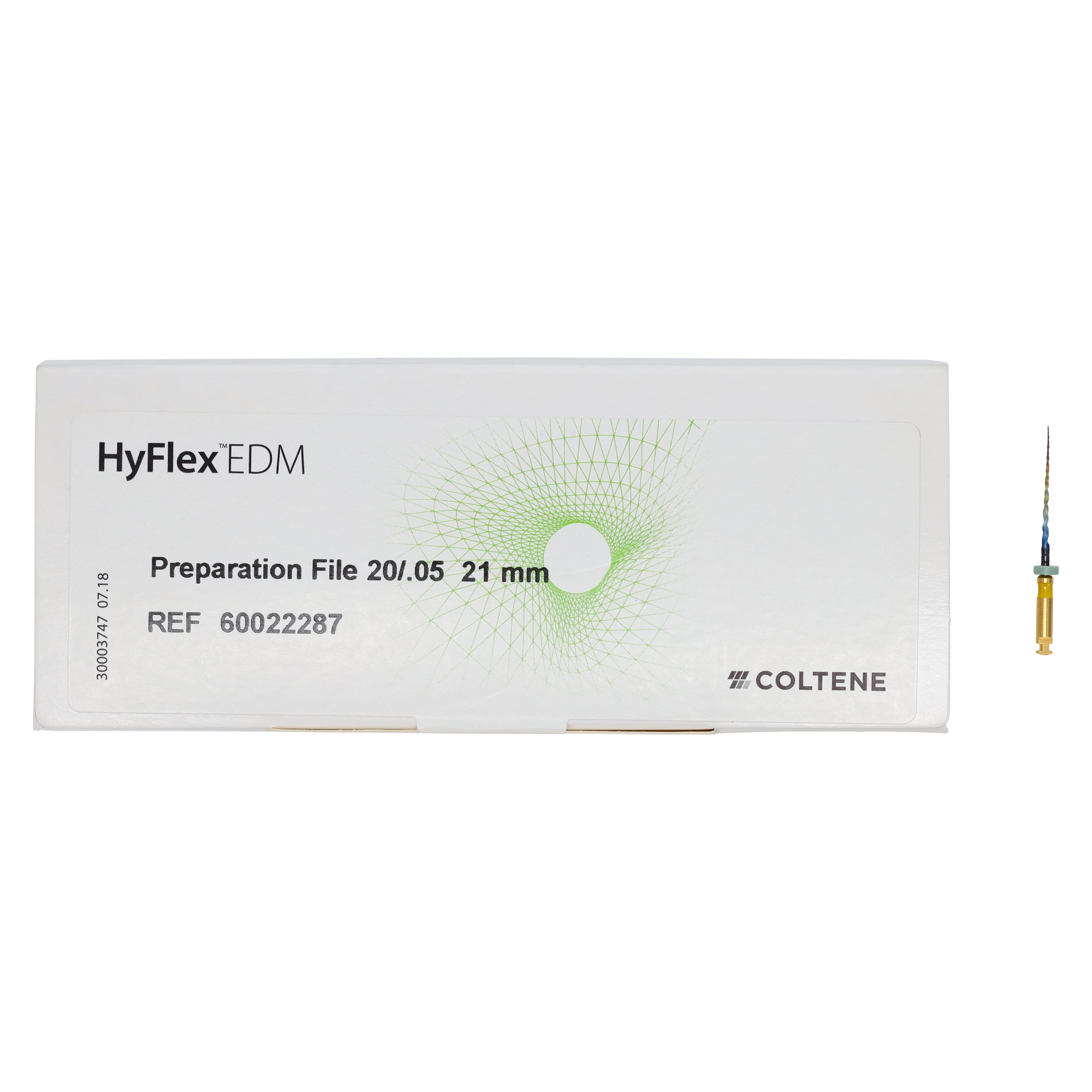 HyFlex EDM 20/.05 Preparation File, 21mm, Nickel-Titanium Rotary Endodontic File, 3/Pkg, 60022287 thumbnail 5