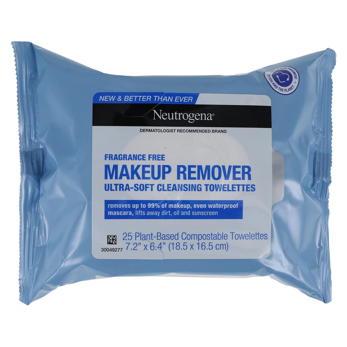 Neutrogena Makeup Remover Wipes, Fragrance Free, Blue, 6/Case - Wipe Neutrogena Fragrance Free - Image 1