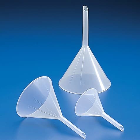 Globe Scientific Analytical Funnel, Polypropylene, Clear, 1250 mL, 180 mm, Narrow Stem, Each - Funnel Analytical 1250mL Cpc - Image 1