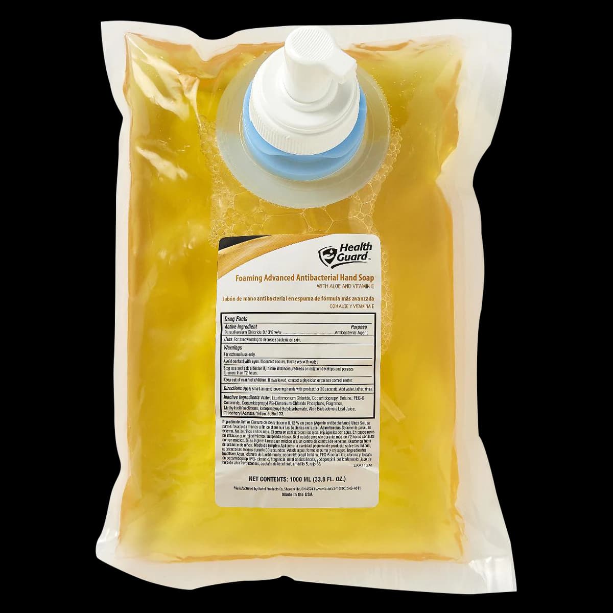 Kutol HealthGuard Antimicrobial Foam Soap, Antibacterial Formula, 1000 mL Bottle, 6/Case - Soap Foaming Antimicrobial - Image 1
