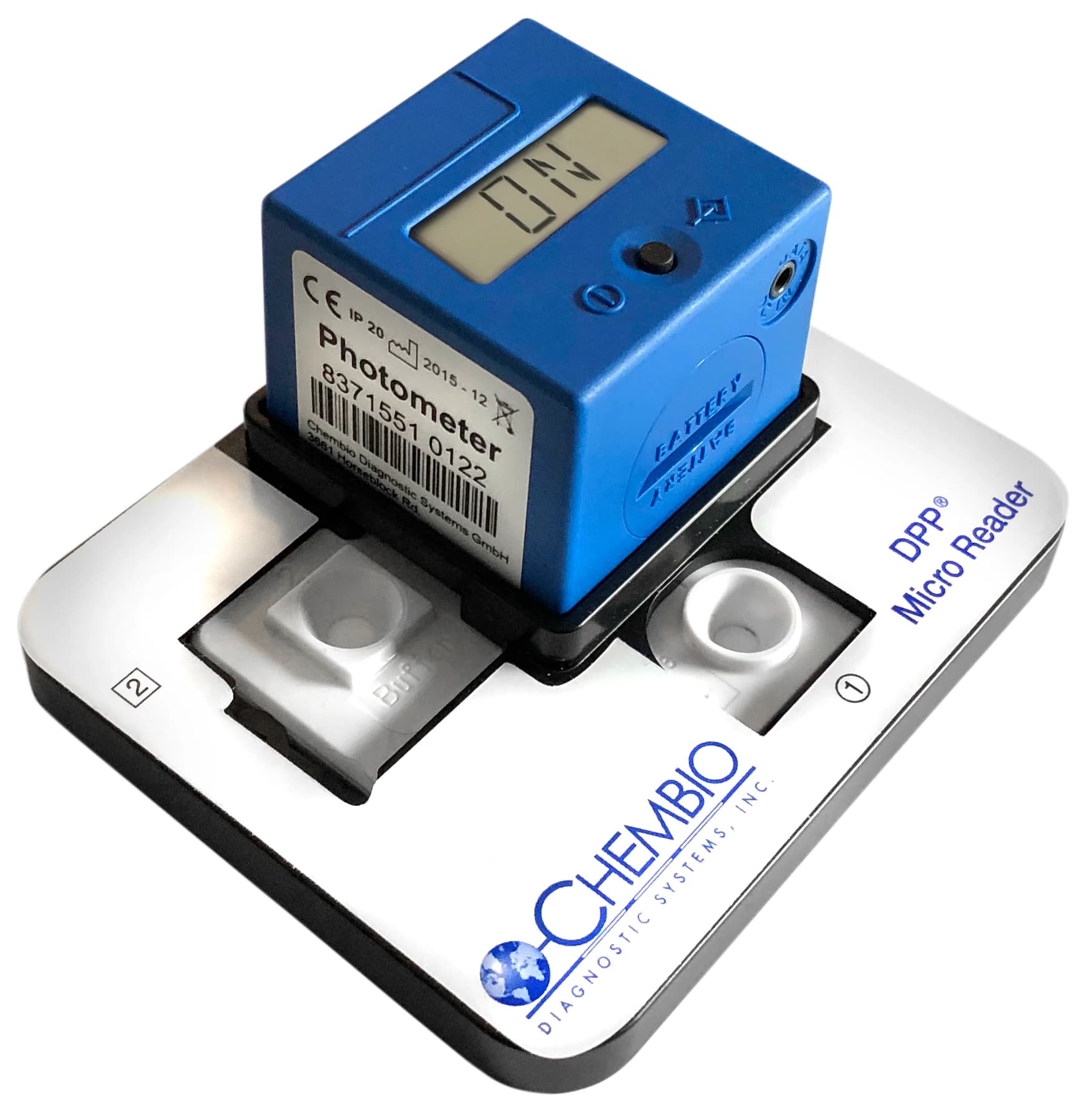 Chembio DPP Micro Reader (DPP Micro Reagent Reader) with USB Power Adapter, Batteries, and Test Device Holder - DPP Micro Reader - Image 1