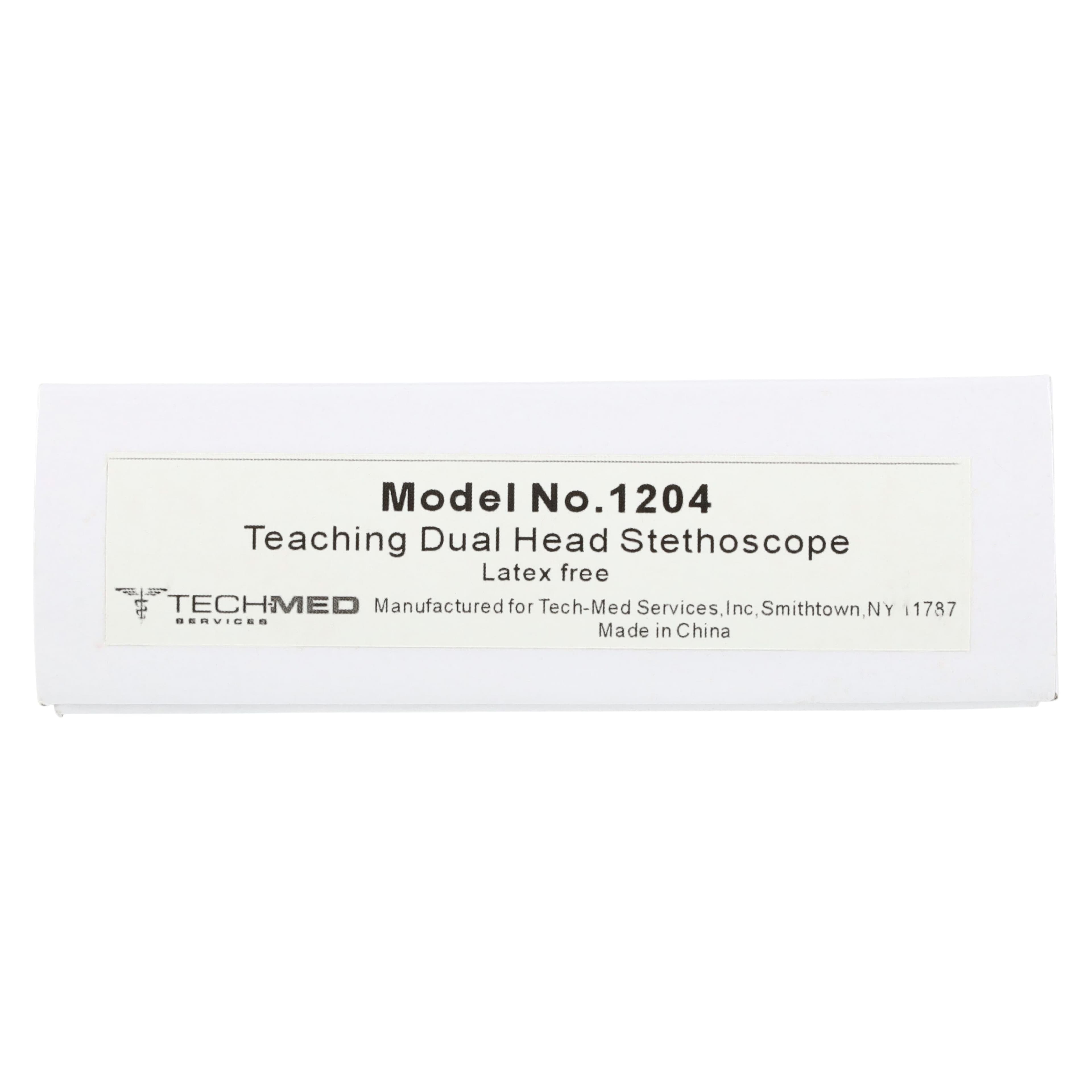 Tech-Med Teaching Stethoscope, Black, Dual-Head, PVC Tubing, Each thumbnail 6
