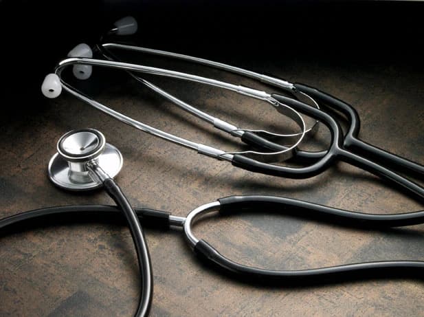 Tech-Med Teaching Stethoscope, Black, Dual-Head, PVC Tubing, Each thumbnail 2