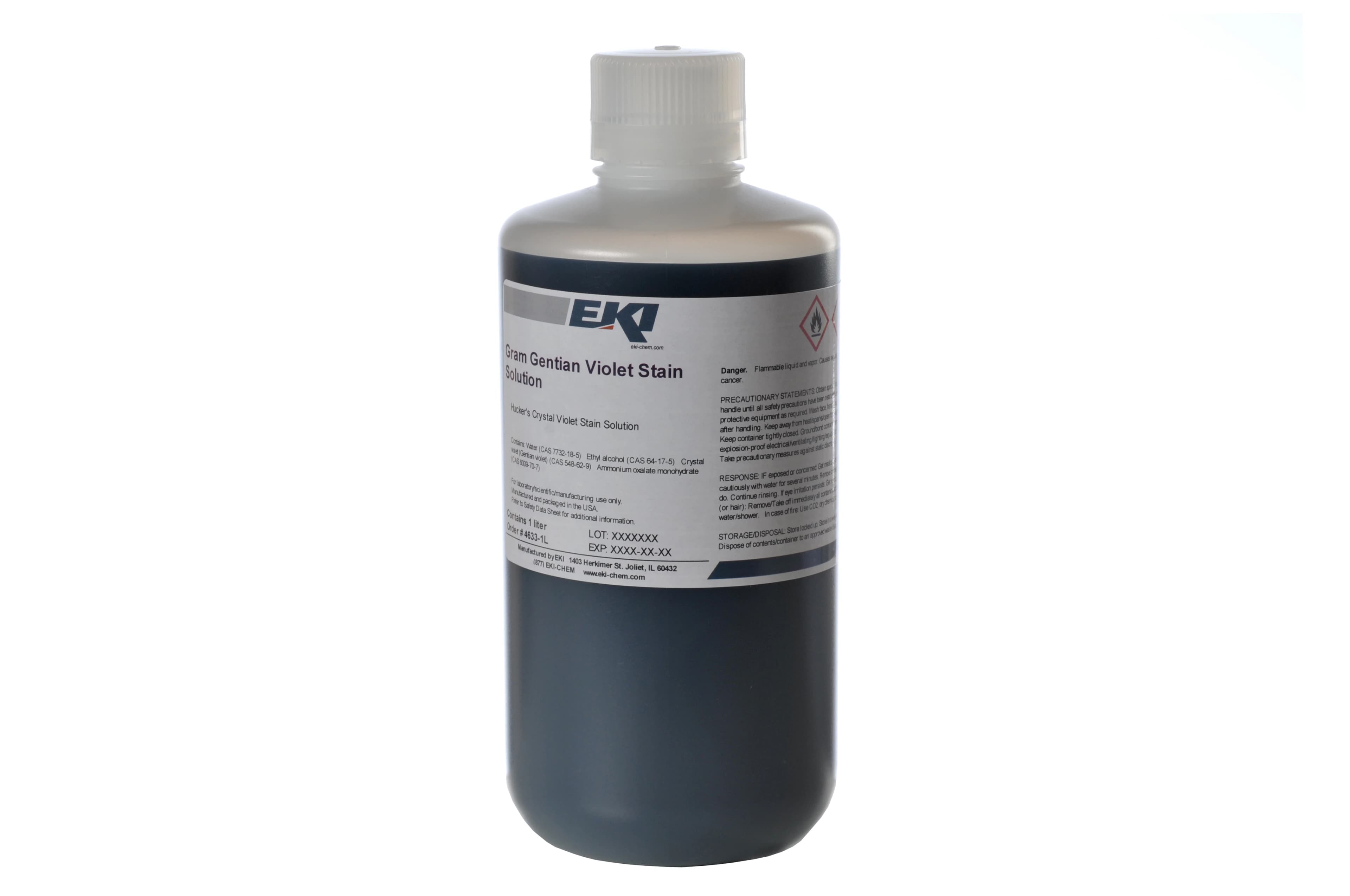 Crystal Violet Stain Solution (Gentian Violet), Gram Stain, Dark Purple, 32 oz Bottle - Crystal Violet Stain Sol. - Image 1