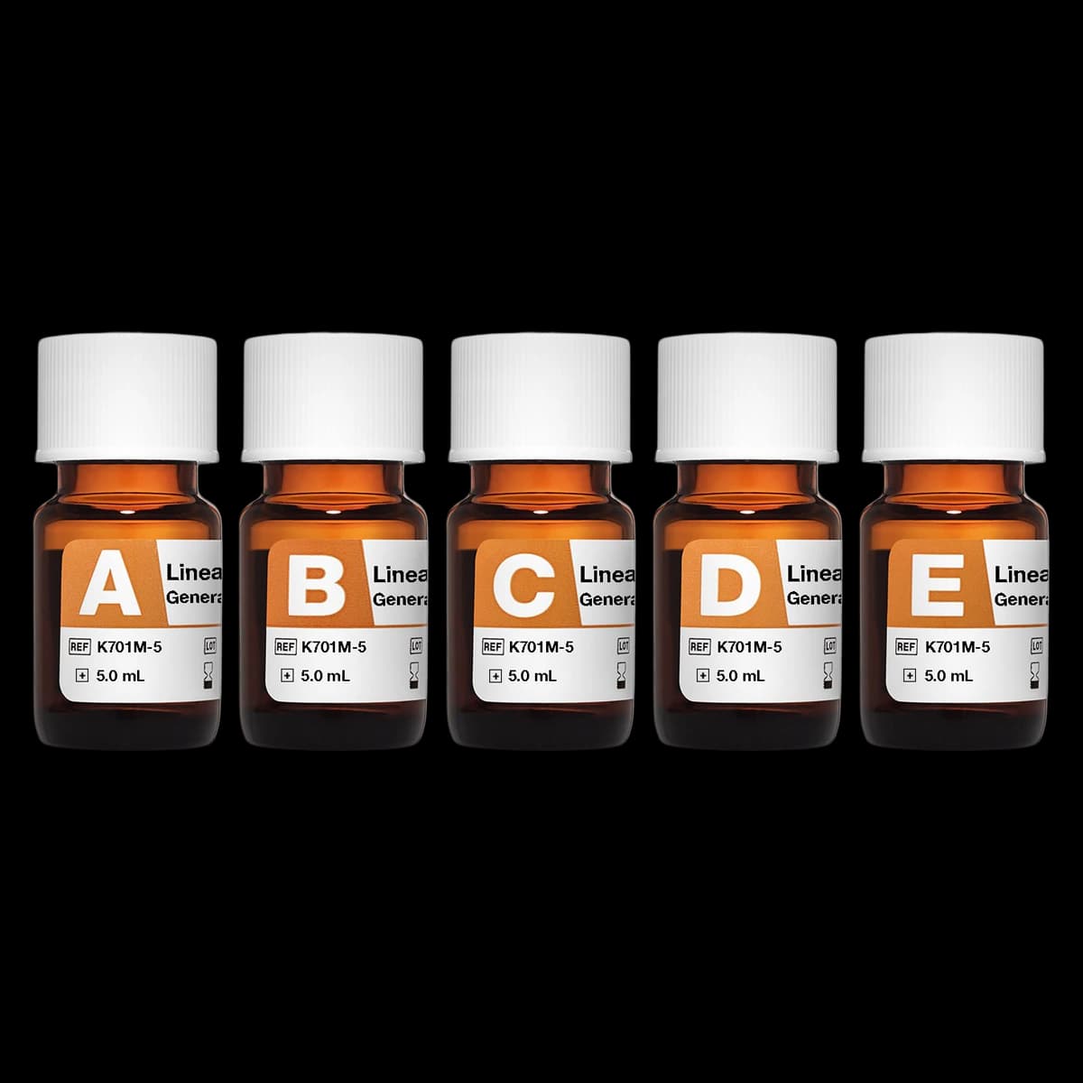 Linearity FD General Chemistry Multi-Analyte Linearity Set, Freeze Dried, 5 Levels x 5 mL, 5/Set - Linearity FD General Chem 5Lvl - Image 1