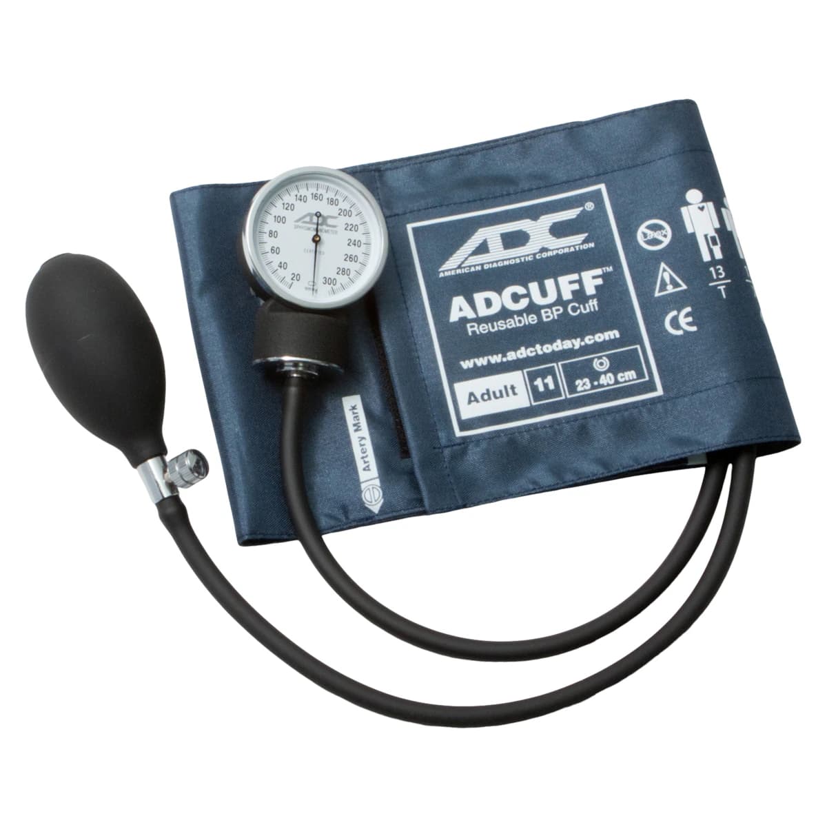 American Diagnostic Prosphyg 760 Series Aneroid Sphygmomanometer, Adult Size 11, Navy Blue, Latex-Free, Arm Dial Display - Prosphyg 760 Sphyg Adult - Image 1