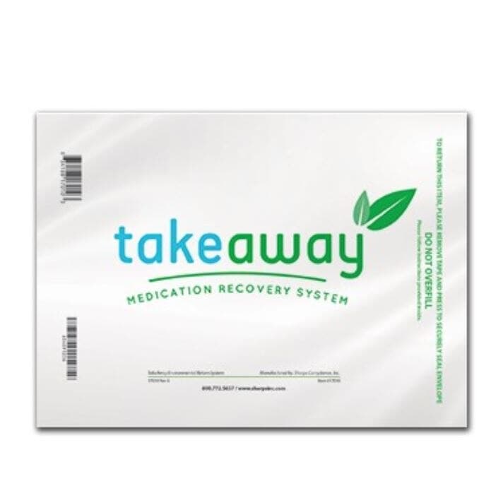 Sharps Compliance TakeAway Medication Disposal Envelope, 11" x 8", 50/Box - Envelope Mdctn Tkwy Dspsl - Image 1