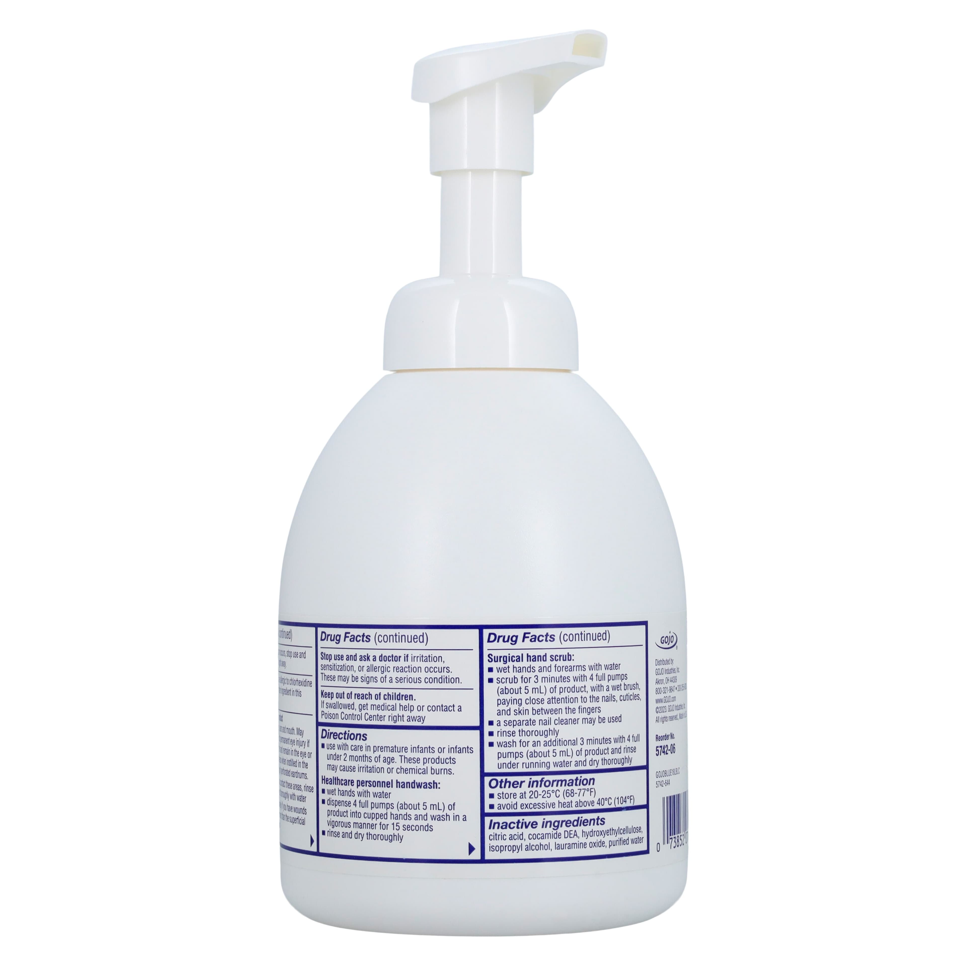 Purell® Healthcare Healthy Soap™ 2.0% CHG Antimicrobial Foam, Countertop Pump Bottle, 535 ml, 21749-0225-56 thumbnail 3