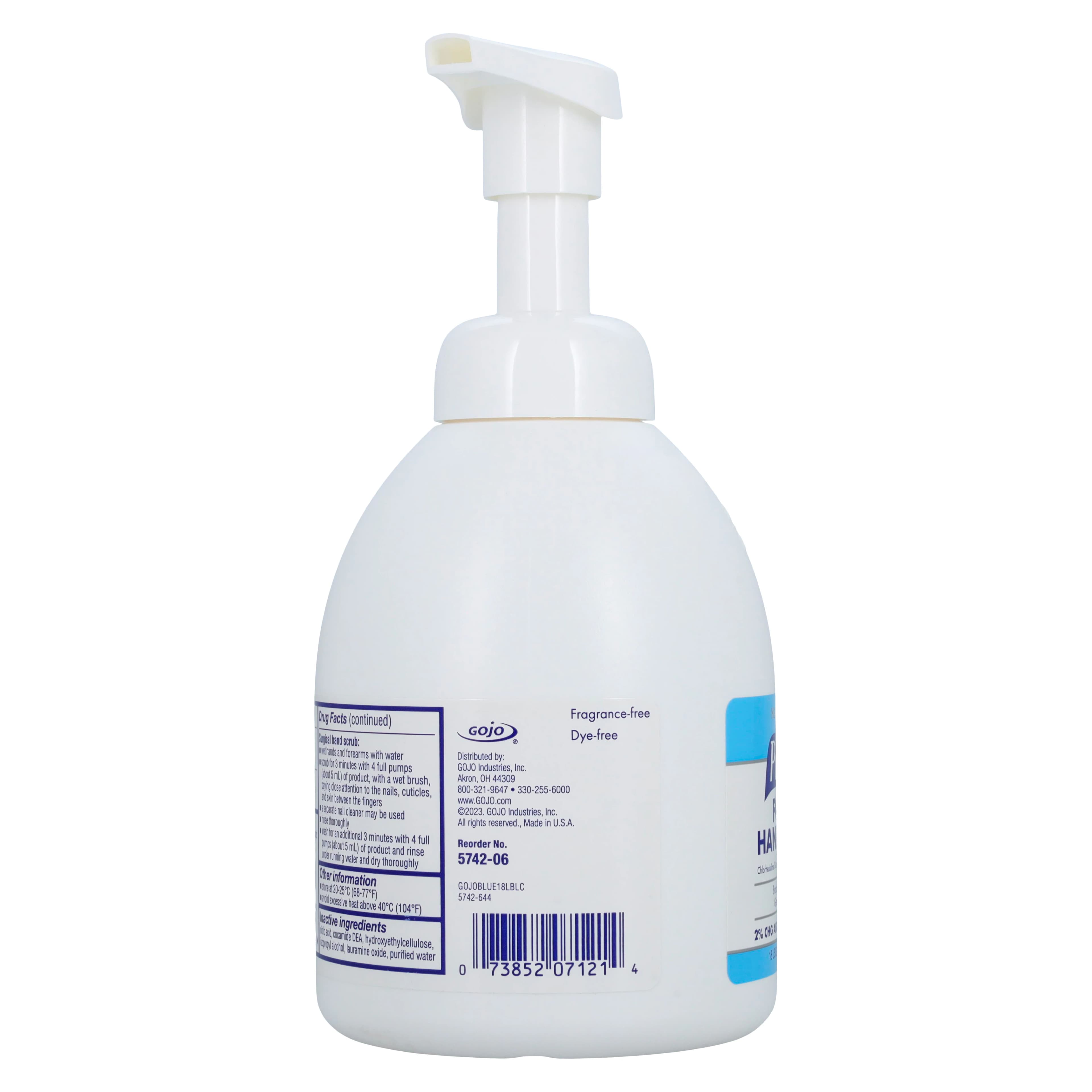 Purell® Healthcare Healthy Soap™ 2.0% CHG Antimicrobial Foam, Countertop Pump Bottle, 535 ml, 21749-0225-56 thumbnail 4