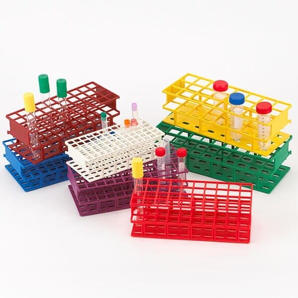 Globe Scientific Wireless Tube Rack, Nylon, 16mm/Full Size, 72-Place, Green, Autoclavable - Rack Tube Wireless 72 Place - Image 1
