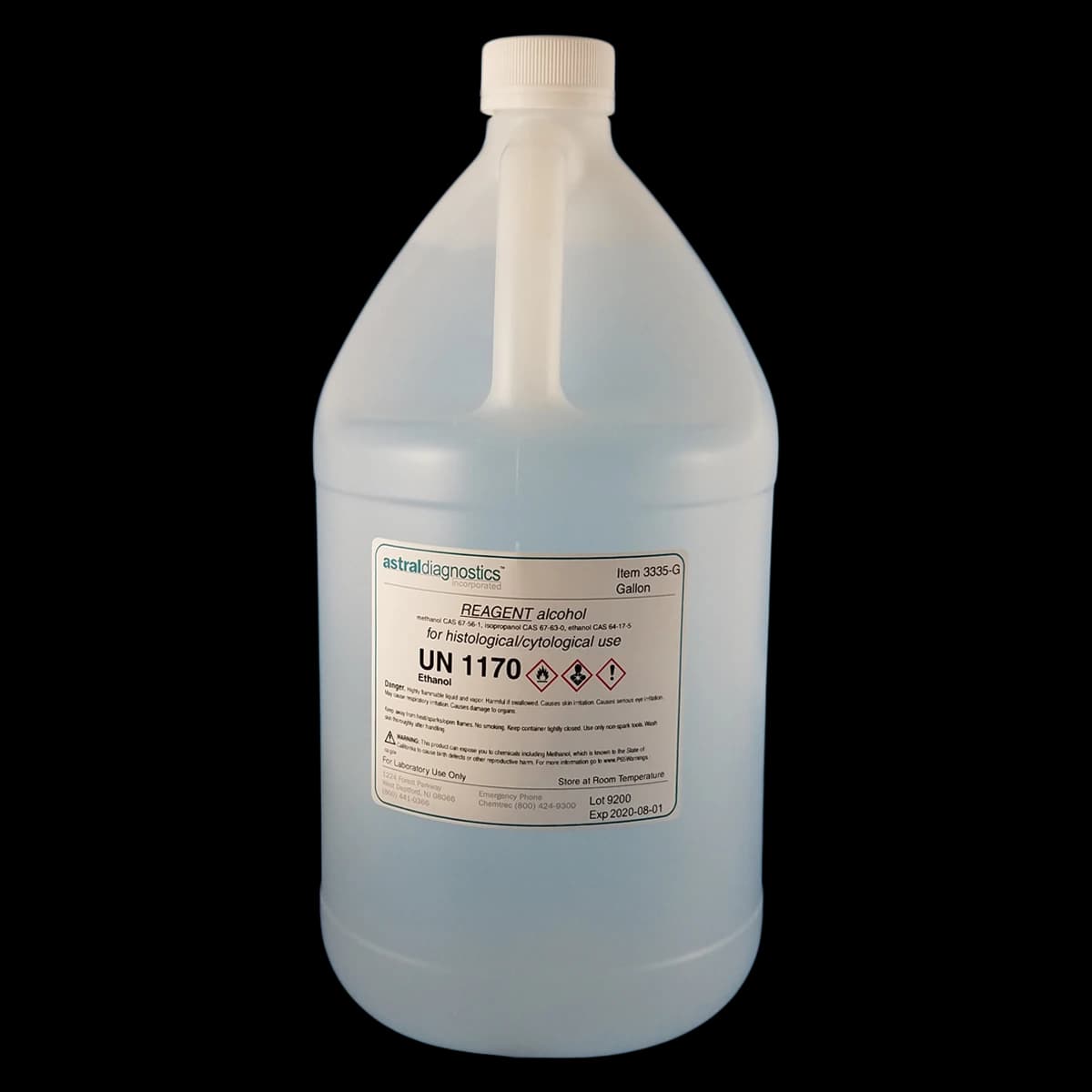 Astral Diagnostics Alcohol Reagent, Ethyl/Methyl/Isopropyl Blend, 1 Gallon Bottle - Alcohol Reagent 1 Gallon - Image 1
