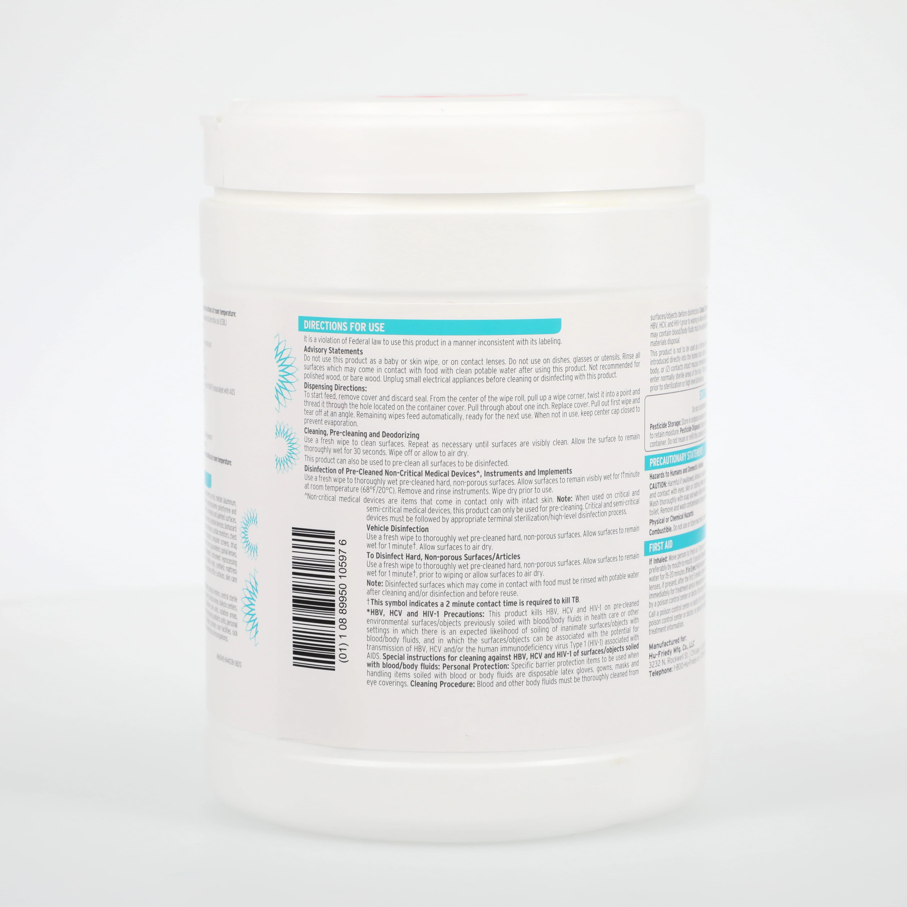 AdvantaClear™ Surface Disinfectant Wipes, 6" x 6.75", 160 Wipes/Canister, IMS-2160 thumbnail 3