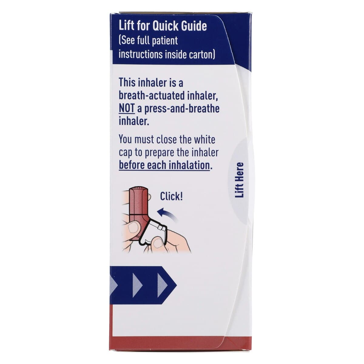 QVAR RediHaler (Beclomethasone Dipropionate HFA) Inhalation Aerosol, 80 mcg, 120 Metered Doses, 10.6 g Canister thumbnail 6