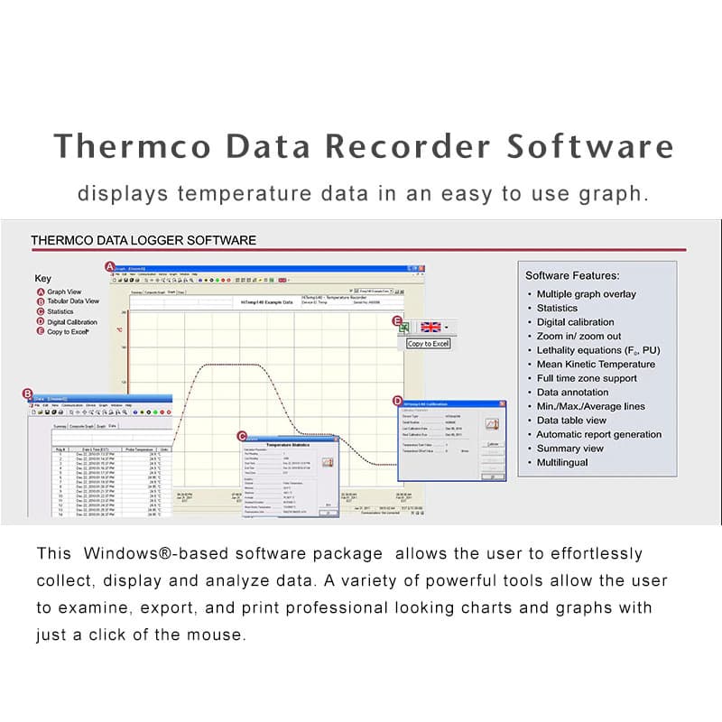 Cryo-Temp Data Logger Software with Docking Station - Cryo-Temp Data Logger Software - Image 1