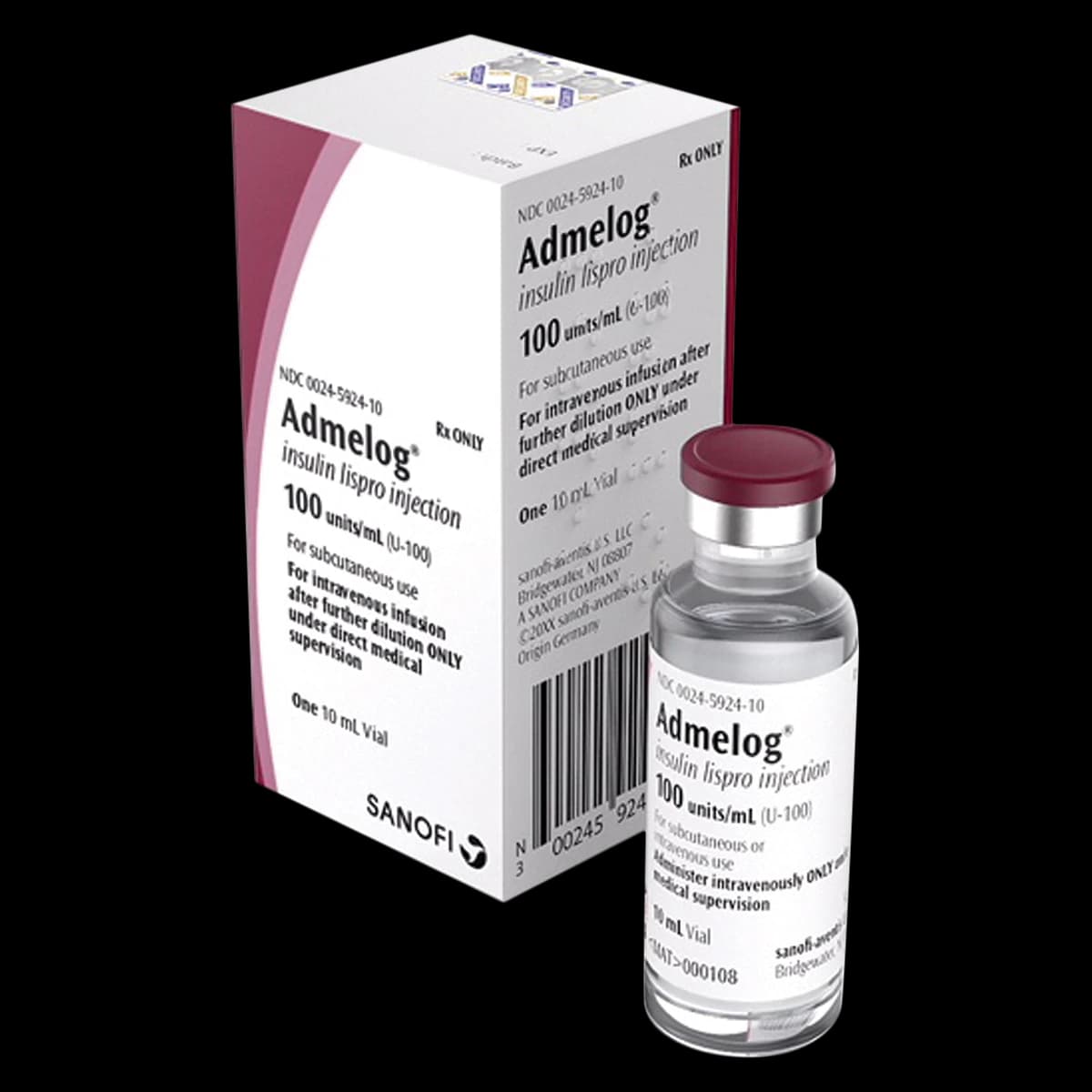 Admelog (Insulin Lispro) Injection, 100 U/mL, 10 mL Multiple-Dose Vial - Admelog Insulin Injection - Image 1