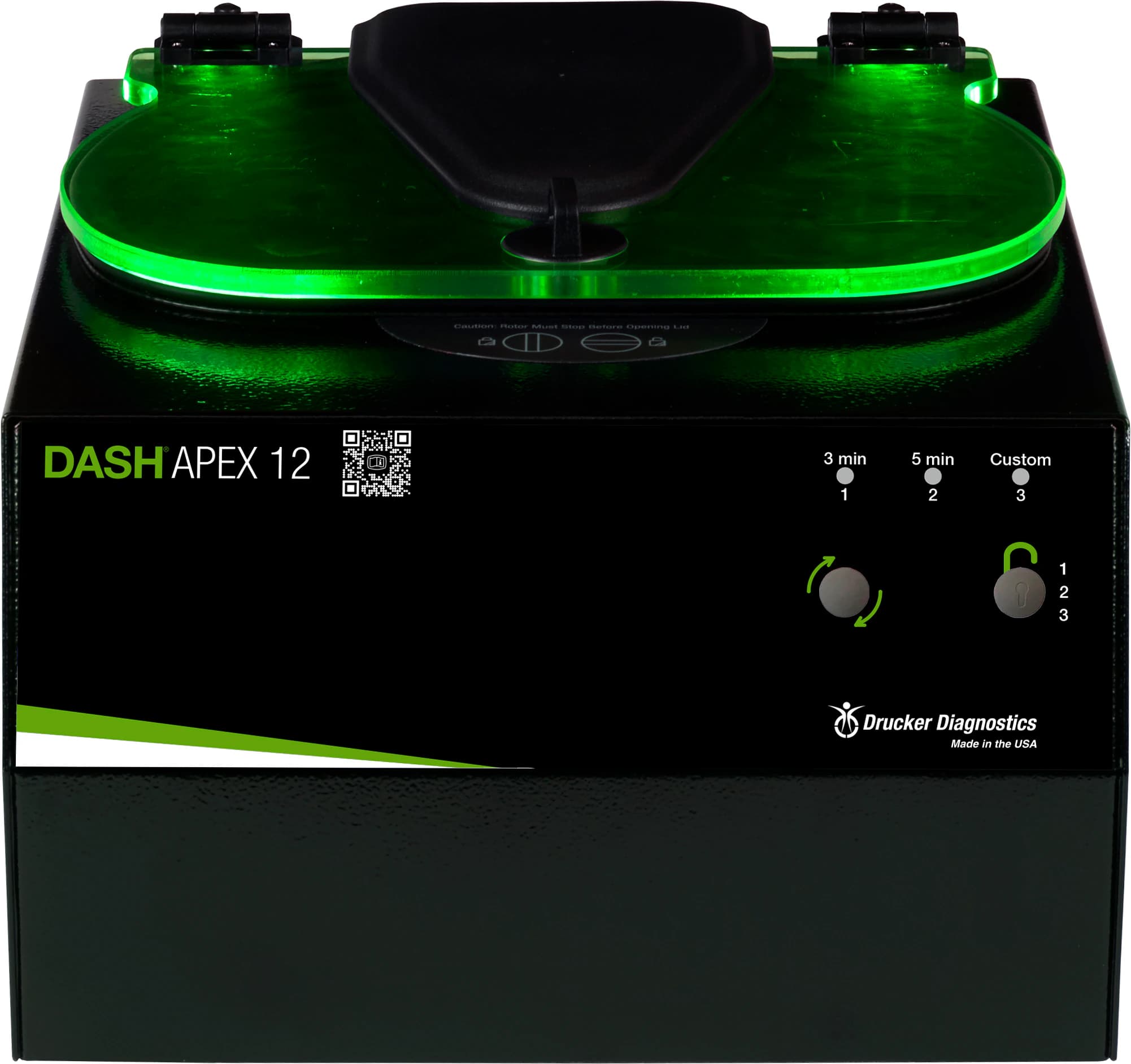 Dash APEX 12 Centrifuge, 12-Tube, 4200 RPM, 4000 x g Max RCF, Illuminated Lid, UL/CE Approved - Dash APEX 12 - Image 1
