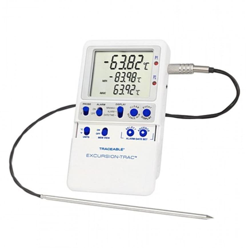 Traceable Excursion Trac Data Logging Thermometer, -130 to 221°F, USB, Each - Thermometer USB Data Logging - Image 1