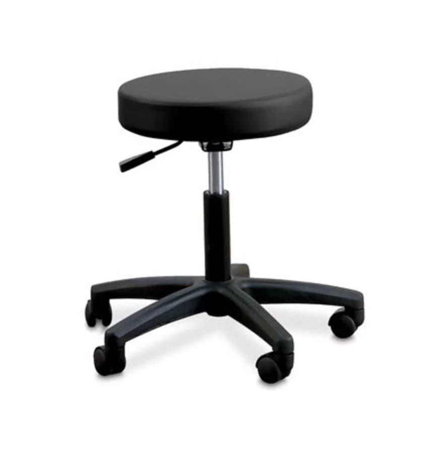 Marketlab Pneumatic Backless Round Stool, Black, 300 lb Capacity - Stool Pneum Backless Round - Image 1