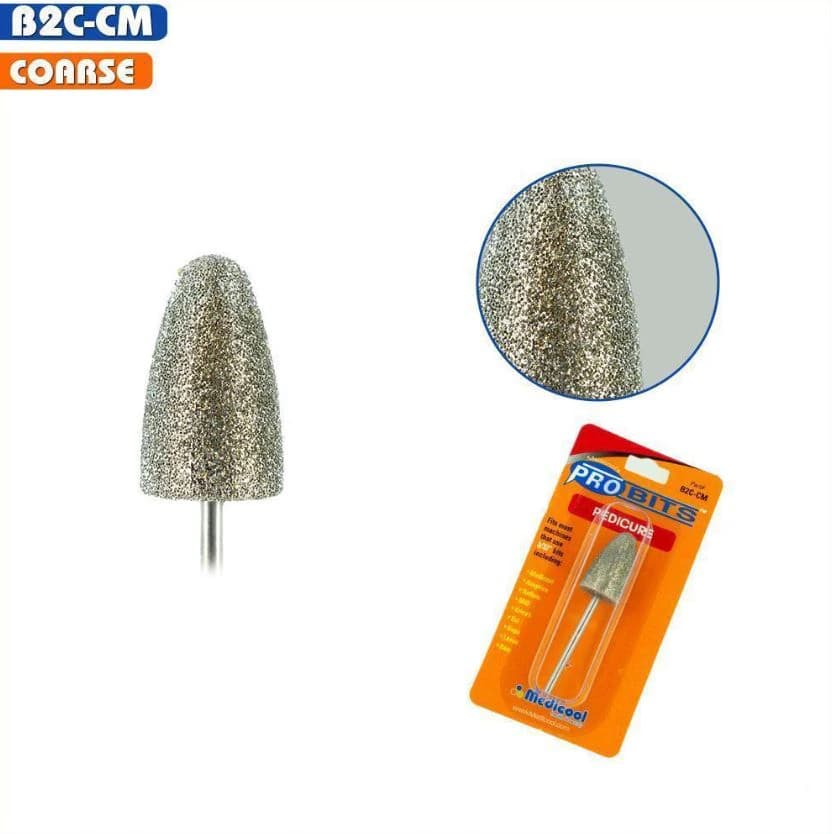 Medicool Diamond Pedicure Cone Bit, Coarse, 3/32" Shank, Each - Bit Diamond Pedicure Cone Crs - Image 1