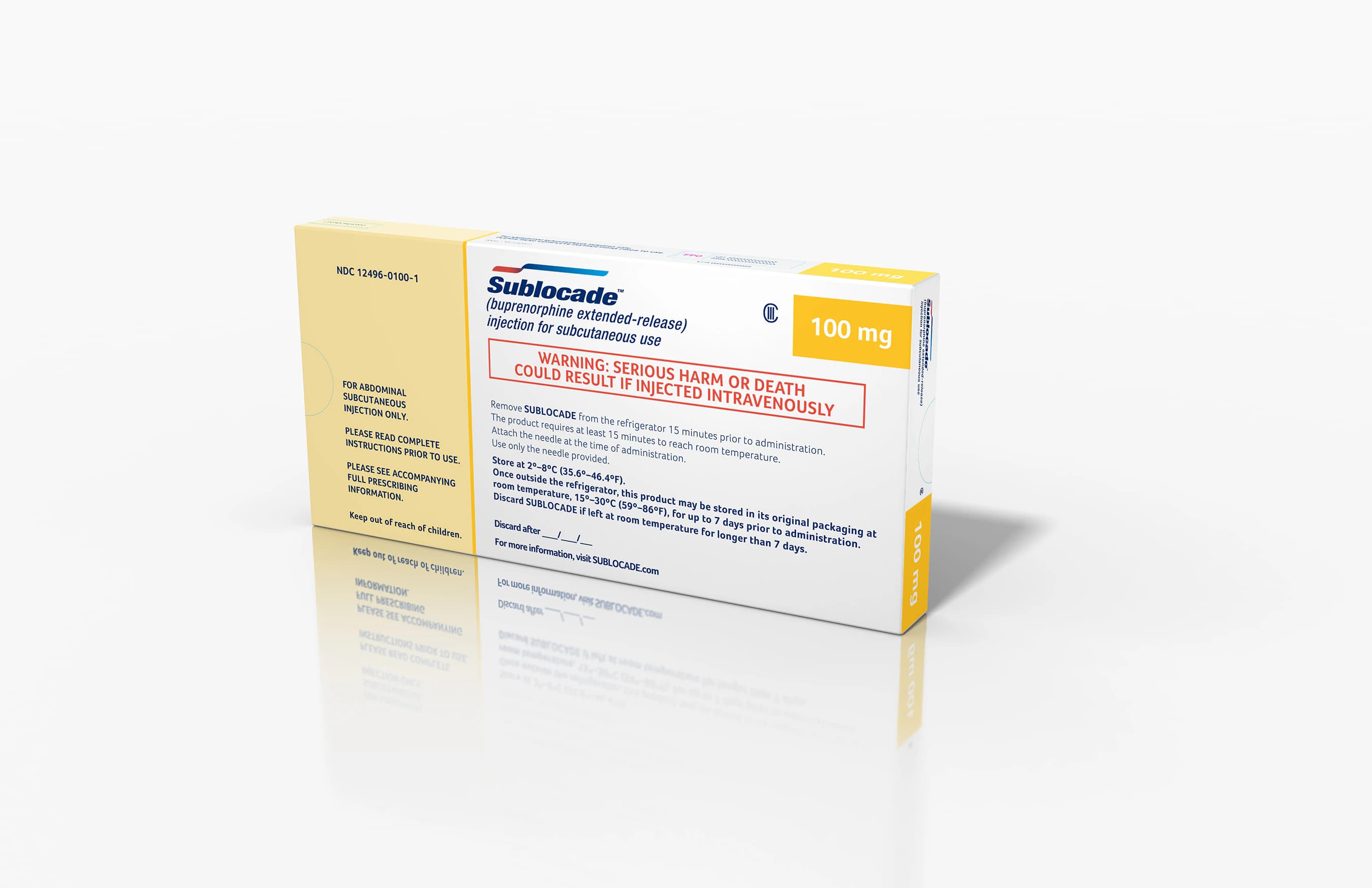 Sublocade SubQ Injection, 100mg, Prefilled Syringe, 0.5mL, Each - Sublocade SubQ Inj PFS 0.5ml - Image 1