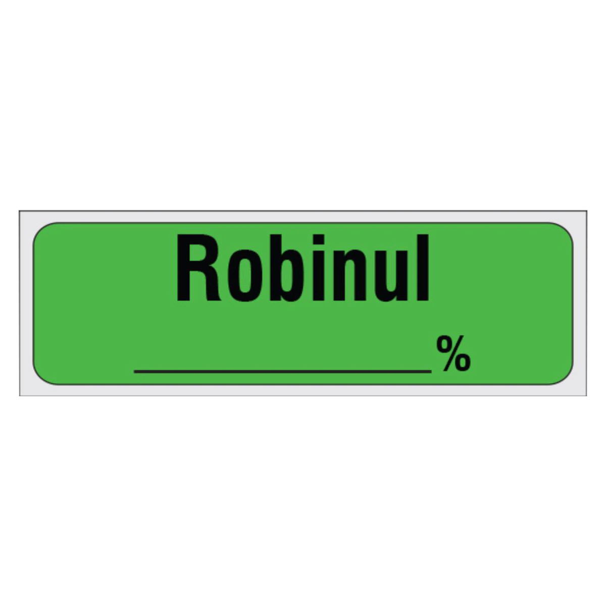 Shamrock Scientific Drug Tape Label, Robinul Green, 1/2" x 500", 1 Roll - Label Anes Drug Syringe ID - Image 1