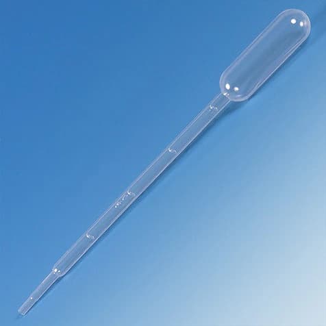 Globe Scientific Transfer Pipette, LDPE, 5 mL, 1 mL Graduation, 150 mm, Large Bulb, Non-Sterile, Disposable, 500/Dispenser Box, 5000/Case - Pipette Transfer LDPE 150mm - Image 1