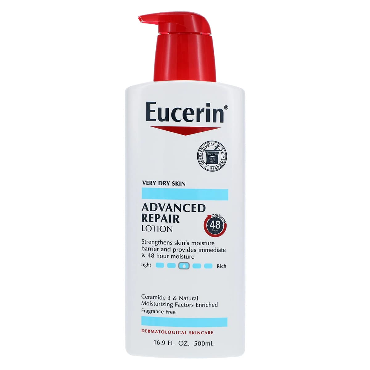 Eucerin Advanced Repair Lotion, Fragrance Free, 16.9 oz Bottle - Eucerin Advanced Repair Lotion - Image 1