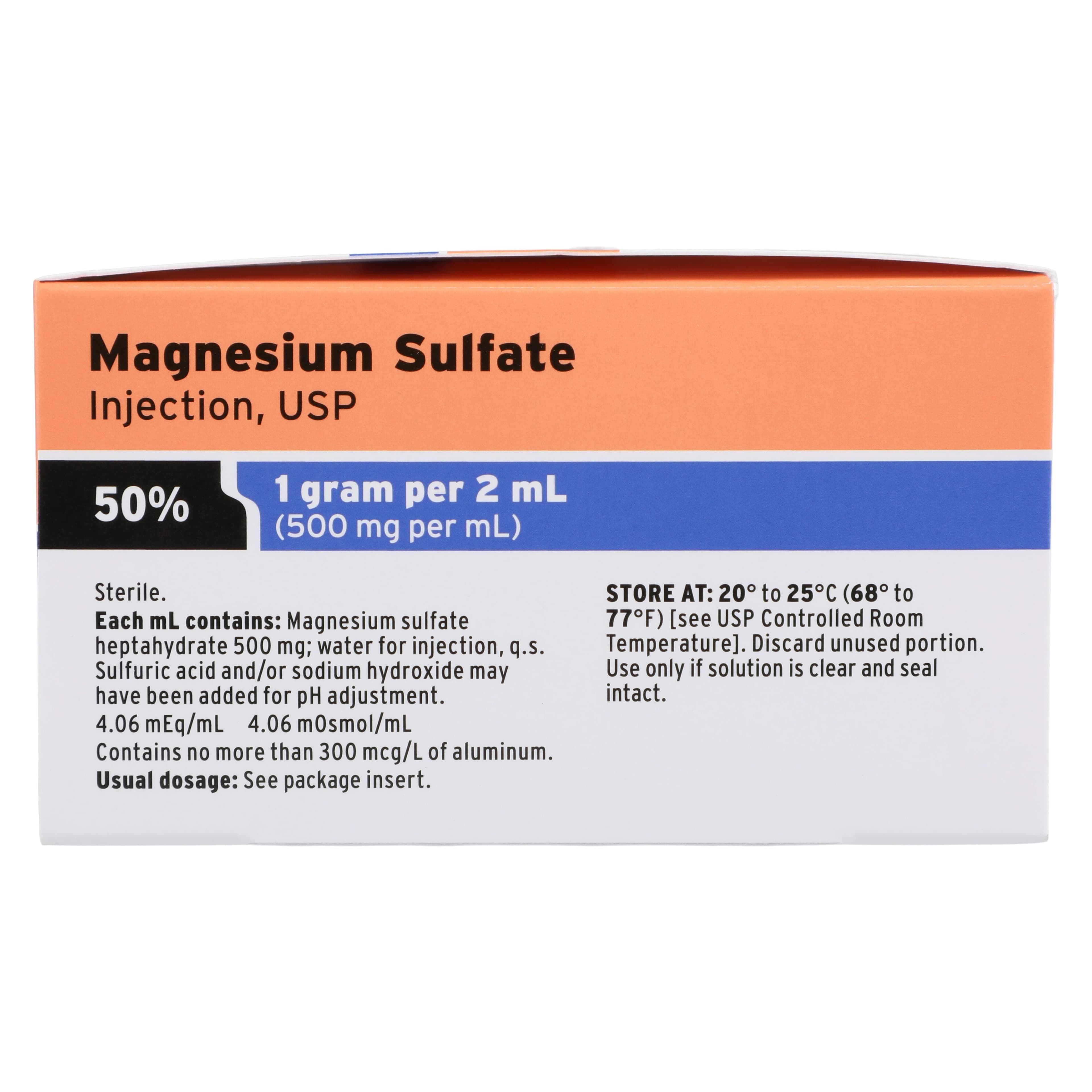 Magnesium Sulfate Injection 50%, 1 gm/2 mL SDV, 25/Package thumbnail 4
