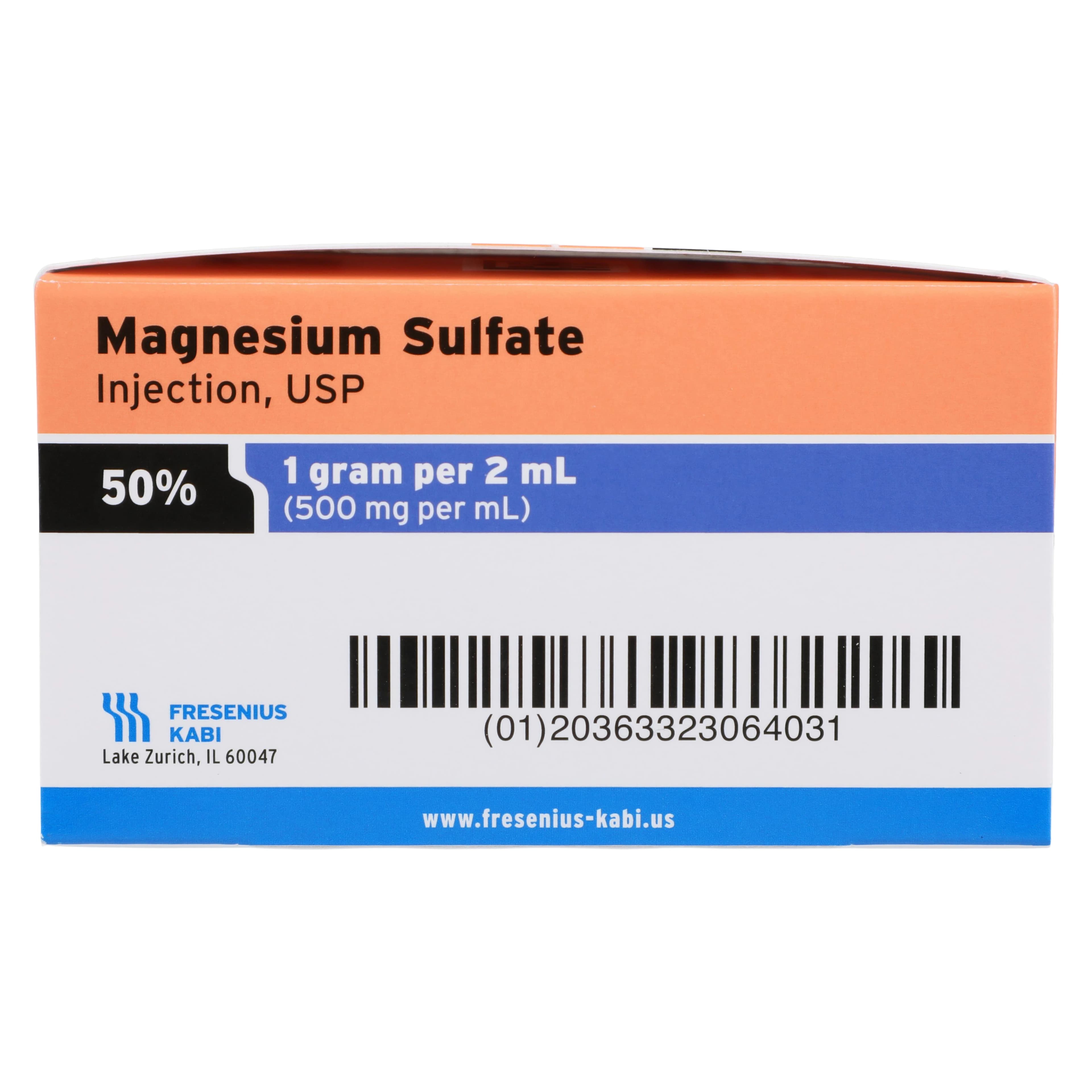 Magnesium Sulfate Injection 50%, 1 gm/2 mL SDV, 25/Package thumbnail 5