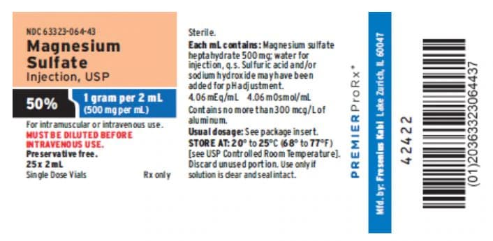 Magnesium Sulfate Injection 50%, 1 gm/2 mL SDV, 25/Package thumbnail 2