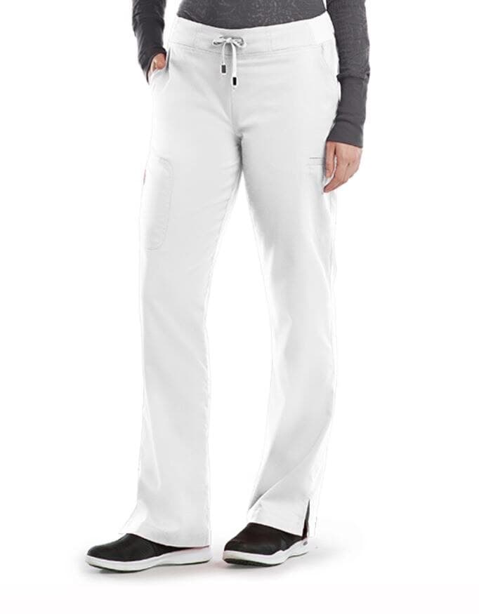 Grey's Anatomy Cargo Pant, Women's, White, 2X Small, Modern Fit Straight Leg, 6 Pockets, Style 4277 - Greys Anatomy White Pant - Image 1