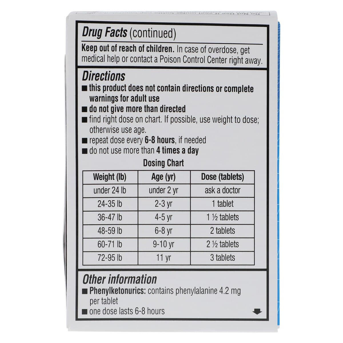 Advil Junior Chewable Tablets, 100 mg, Grape, 24 Count Bottle thumbnail 3