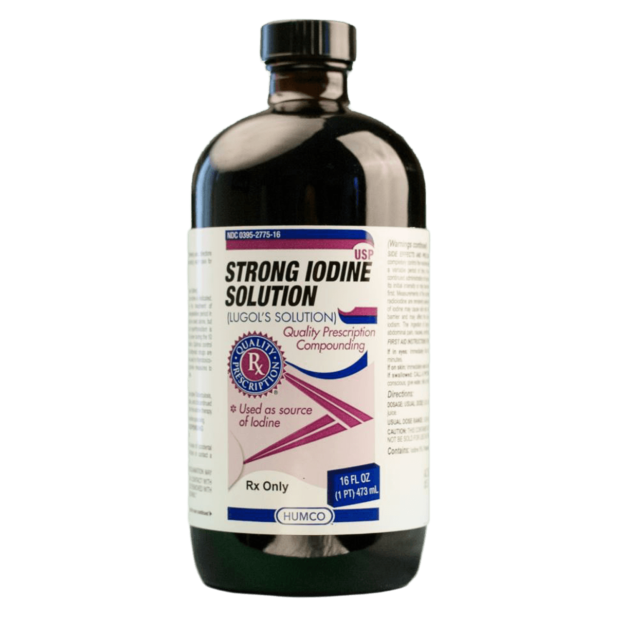 Lugol's Iodine Stain, Strong Iodine 5%, 16 oz Bottle, 1/Bottle - Stain Lugol's Strong Iodine 5% - Image 1