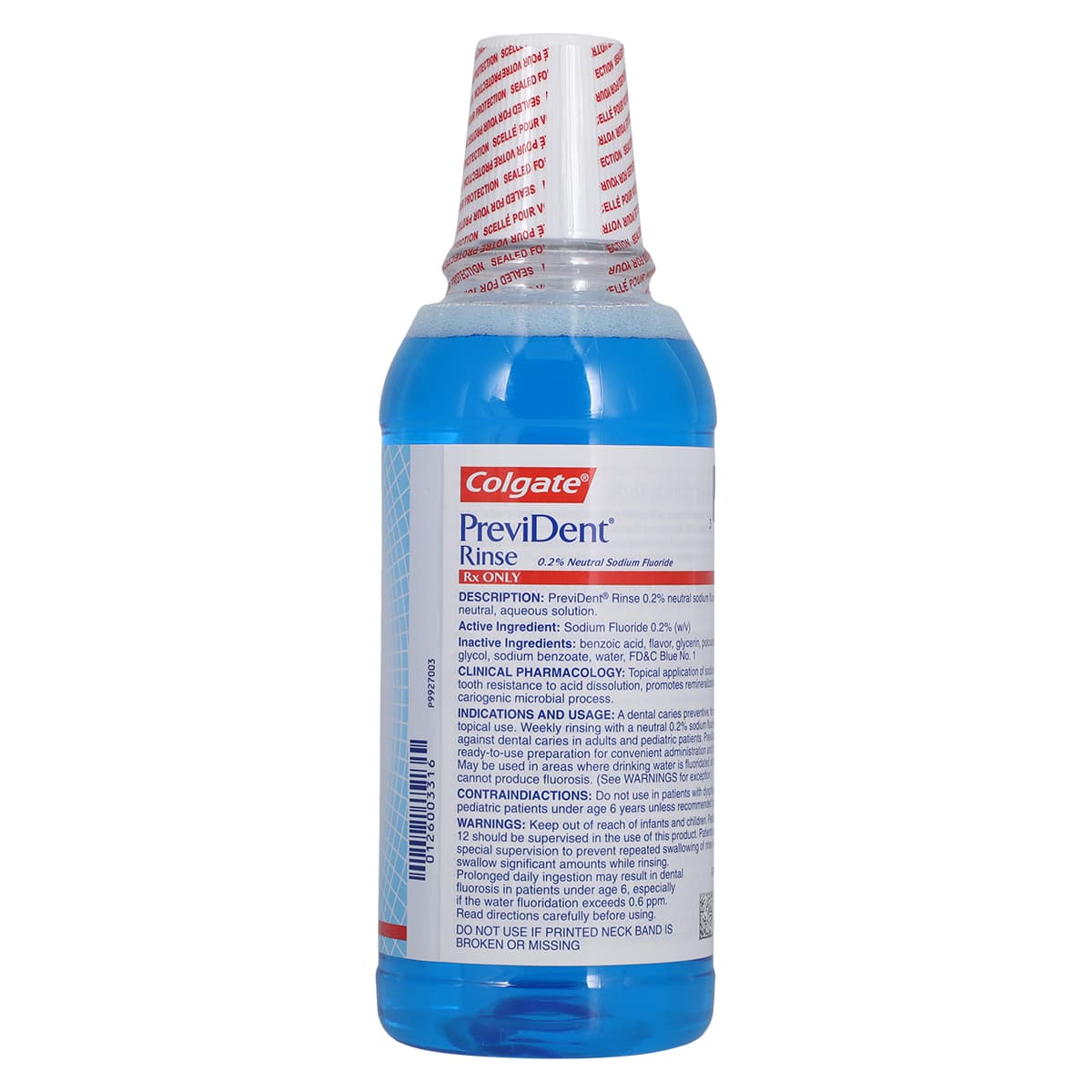 Colgate PreviDent Fluoride Rinse 0.2% NaF, Alcohol Free, Mint, 16 oz Bottle thumbnail 2