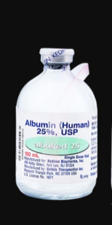 Albuked (Albumin Human) 25% Solution for Injection, 100 mL Single-Dose Vial - Albuked Albumin Human 25% Sol - Image 1