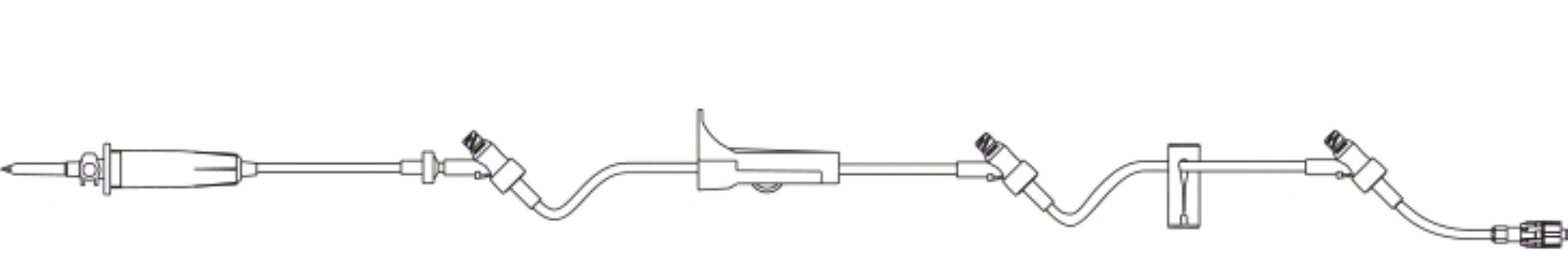 B. Braun CARESITE Primary Gravity IV Set with 2 Injection Sites, 103", 60 Drops/mL, 19mL Priming Volume, 50/Case thumbnail 3