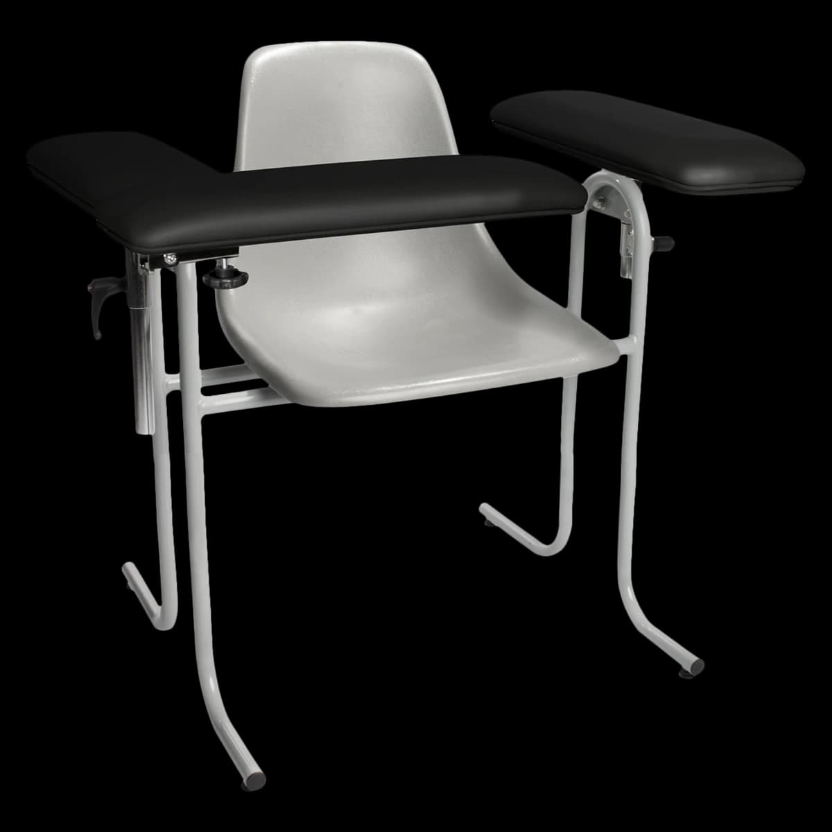 Tech-Med Lab Series Blood Draw Chair, Gray/Blue, 300 lb Capacity, 1/Case - Tech-Med(r) Lab Series Blood D - Image 1
